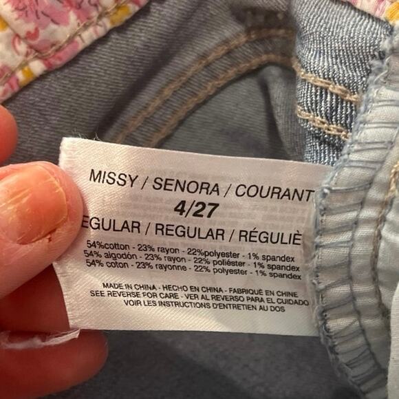 Vintage America Womens Boyfriend Jeans Mid Rise Denim Light Wash Blue Size 4/27 - Picture 8 of 11